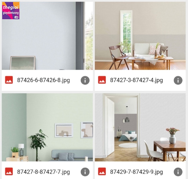 GIẤY DÁN TƯỜNG LOHAS 87426-6, 87426-8, 87427-3, 87427-4, 87427-8, 87427-7, 87427-9